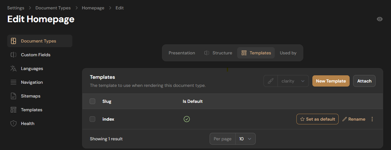 Document Type's Templates