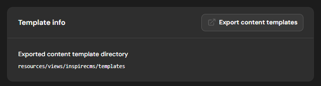 Export Content Templates